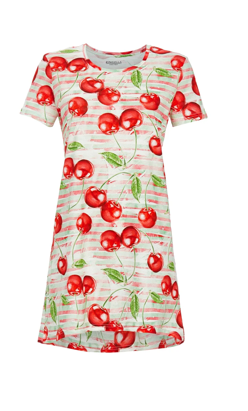 Bigshirt mit Kirschen-Dessin