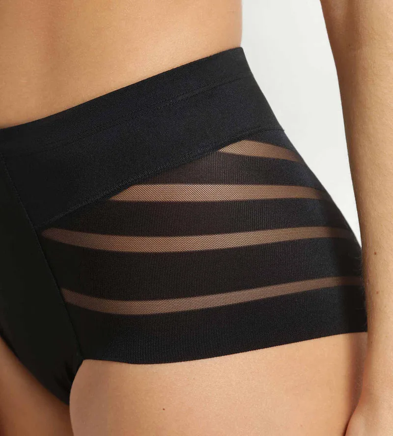 Schwarzer Miederhöschen für einen flachen Bauch von Dim Silhouette Élégance