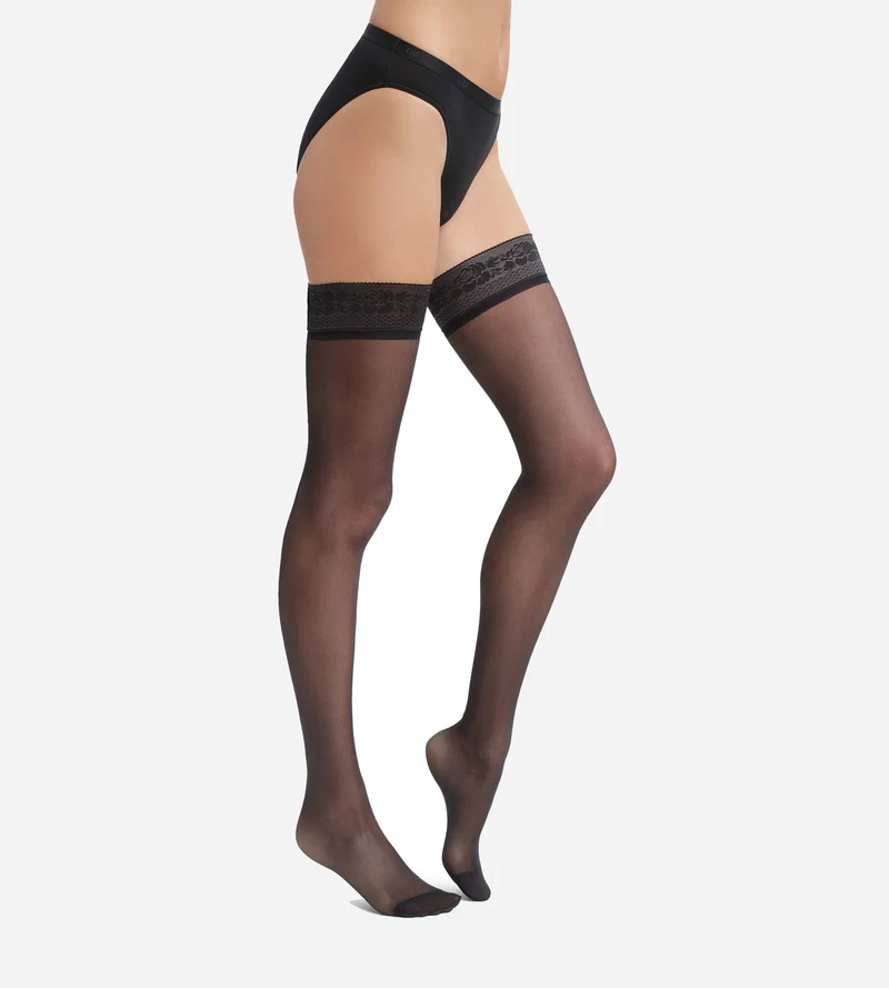 Transparente Damenstrümpfe Schwarz Dim Up Beauty