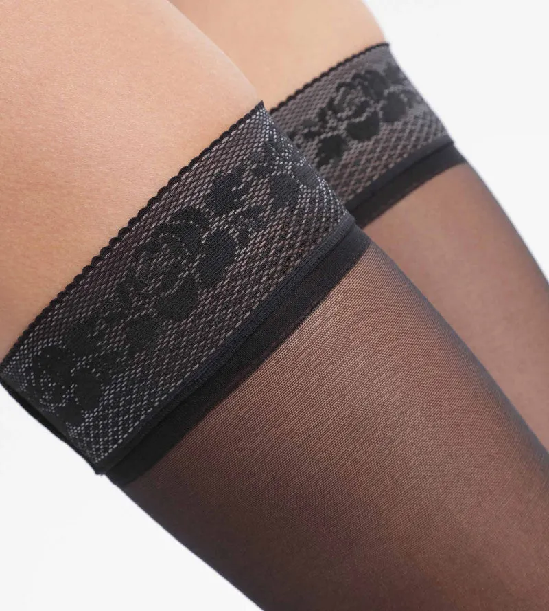 Transparente Damenstrümpfe Schwarz Dim Up Beauty