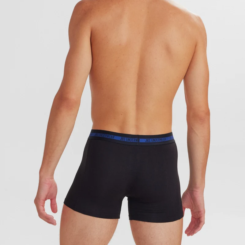 3er Pack Bambus-Unterhosen in dunkelblau/hellblau/schwarz