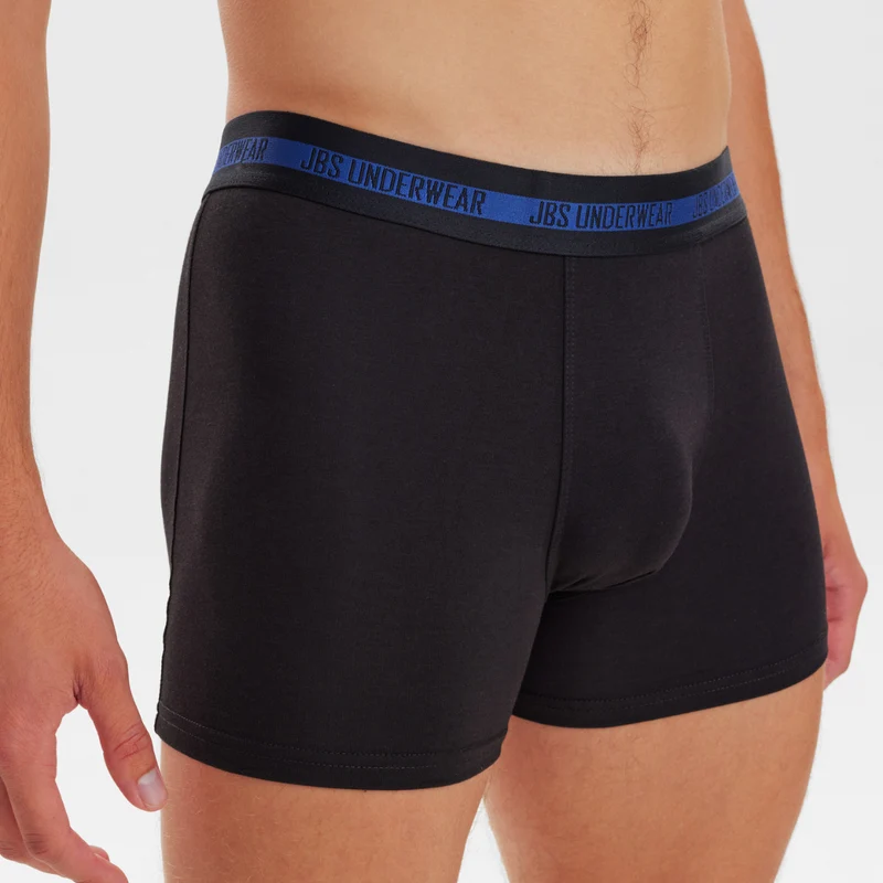 3er Pack Bambus-Unterhosen in dunkelblau/hellblau/schwarz