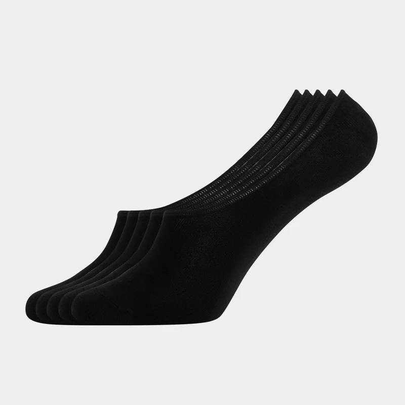 5er-Pack Schwarze Bambus-Füßlinge zum Anziehen