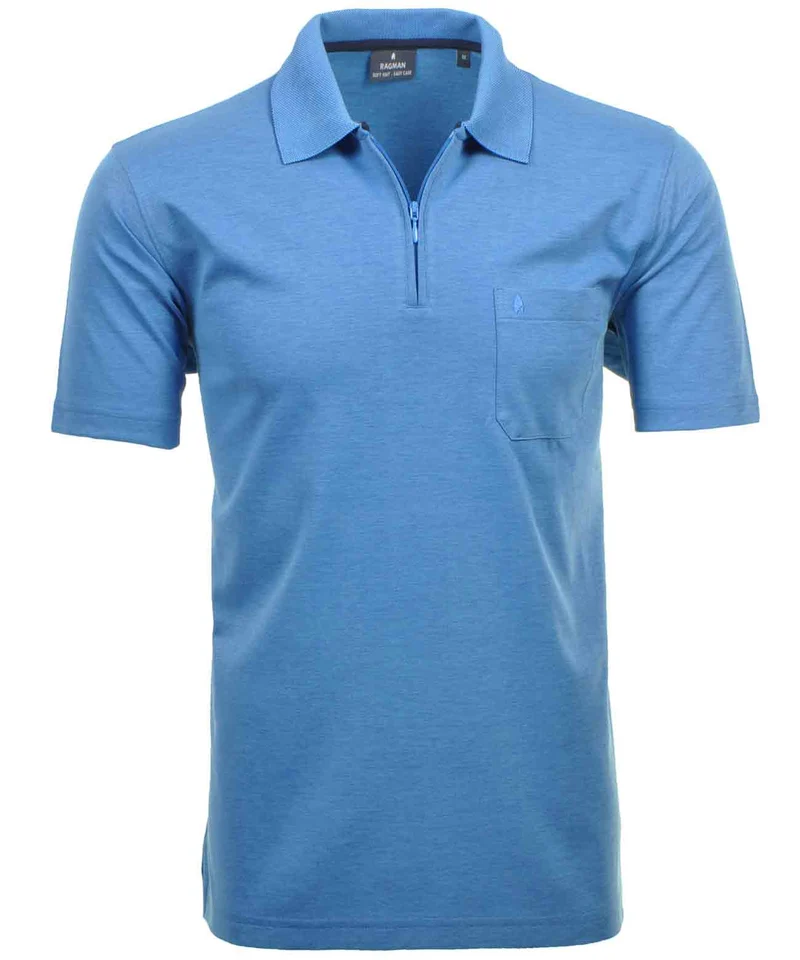 Softknit-Poloshirt mit Zip