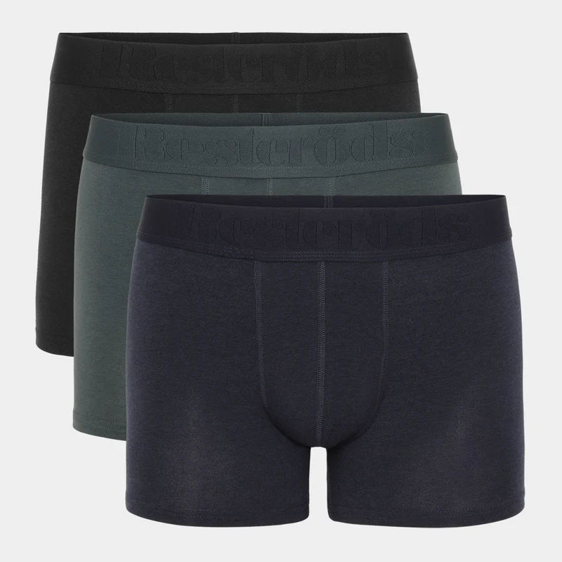3er-Pack Bambus-Unterhosen in schwarz/grau/marine