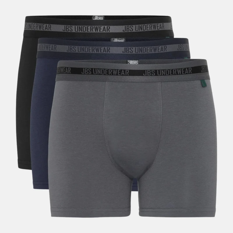 3er-Pack Bambus-Unterhosen in schwarz/navy/grau