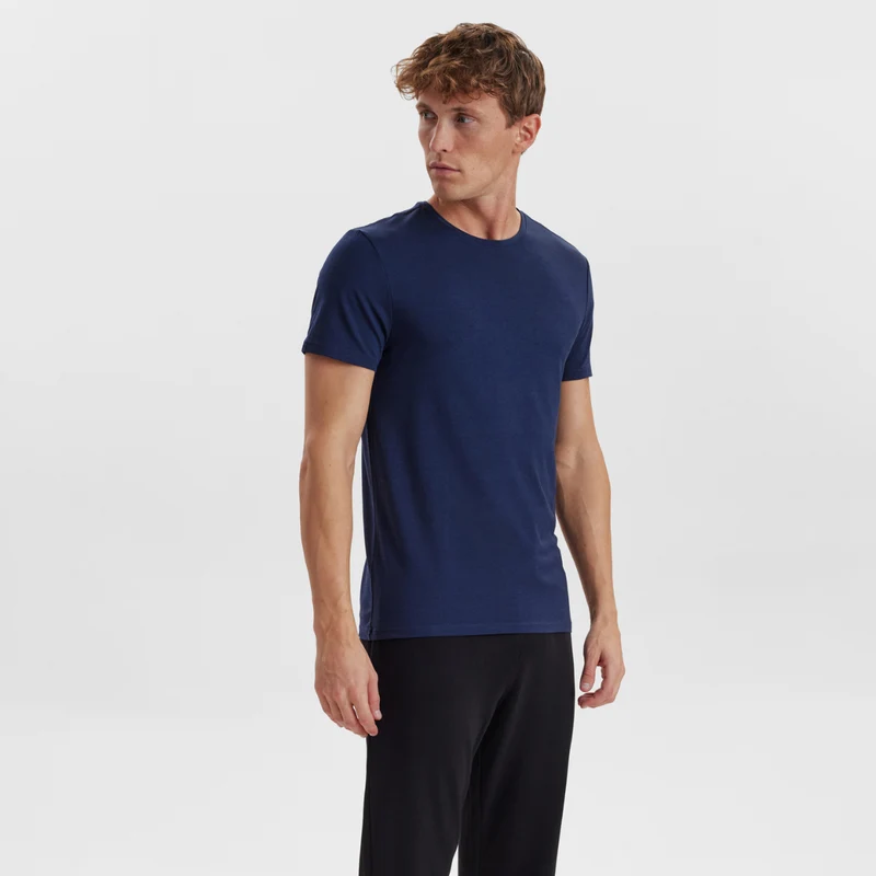 Blaues Bambus-T-Shirt