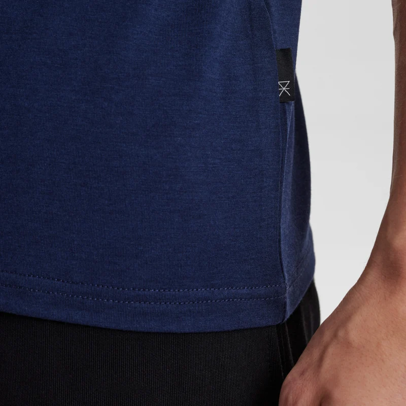 Blaues Bambus-T-Shirt