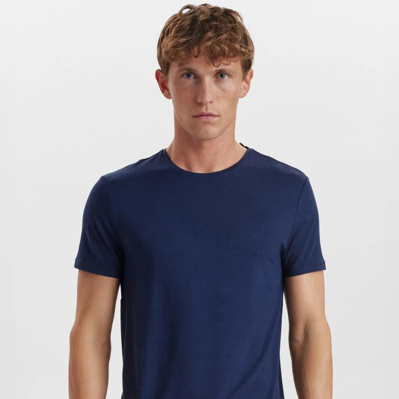 Blaues Bambus-T-Shirt