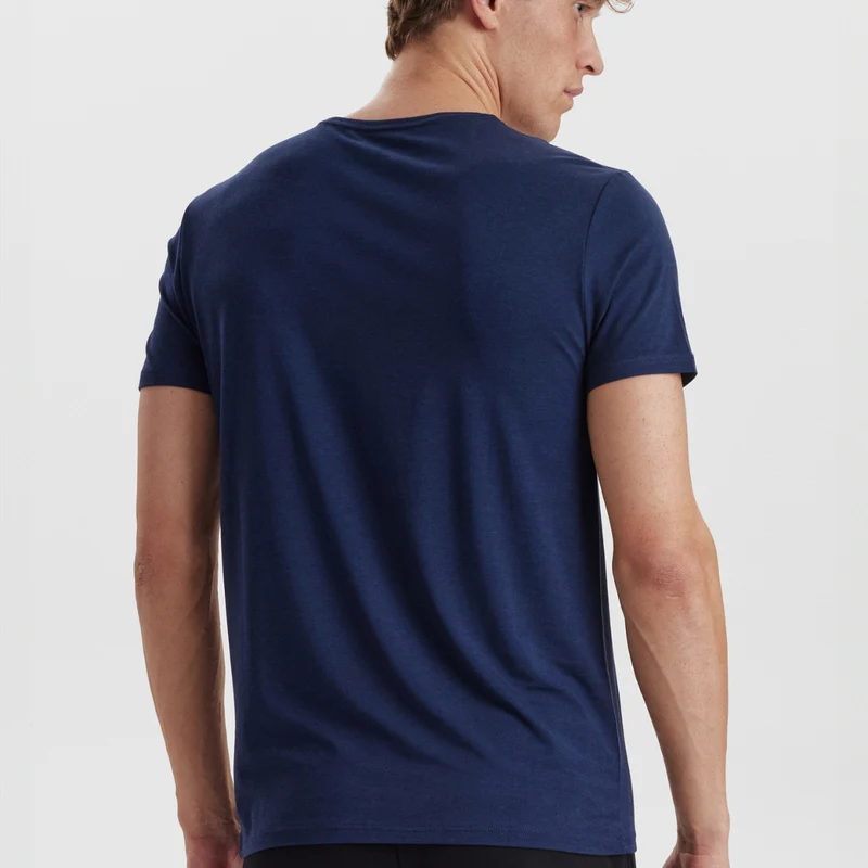 Blaues Bambus-T-Shirt