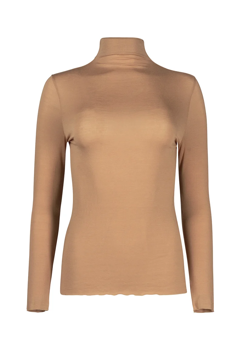 CashmereDeluxe Turtle-Neck Shirt | camel 087827-08A390