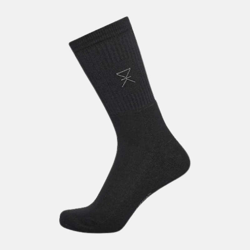 2er Pack Tennissocken aus schwarzem Bambus