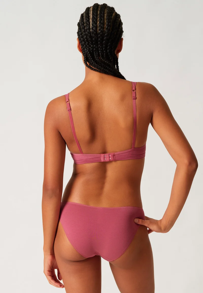 SKINY ADVANTAGE Cotton Stretch Padded triangle bra | rose wine 087102-08A136