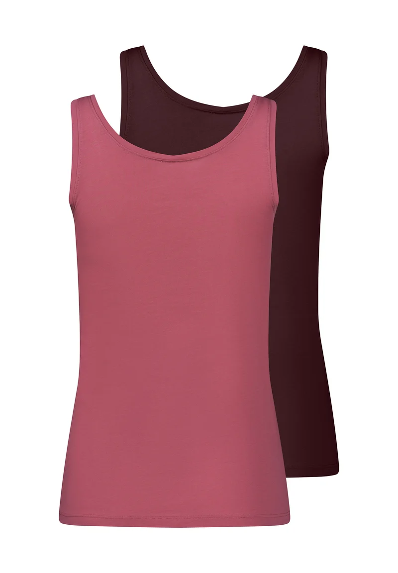 SKINY ADVANTAGE Cotton Stretch Tank top 2 pack | rosewine selection 087098-08A139