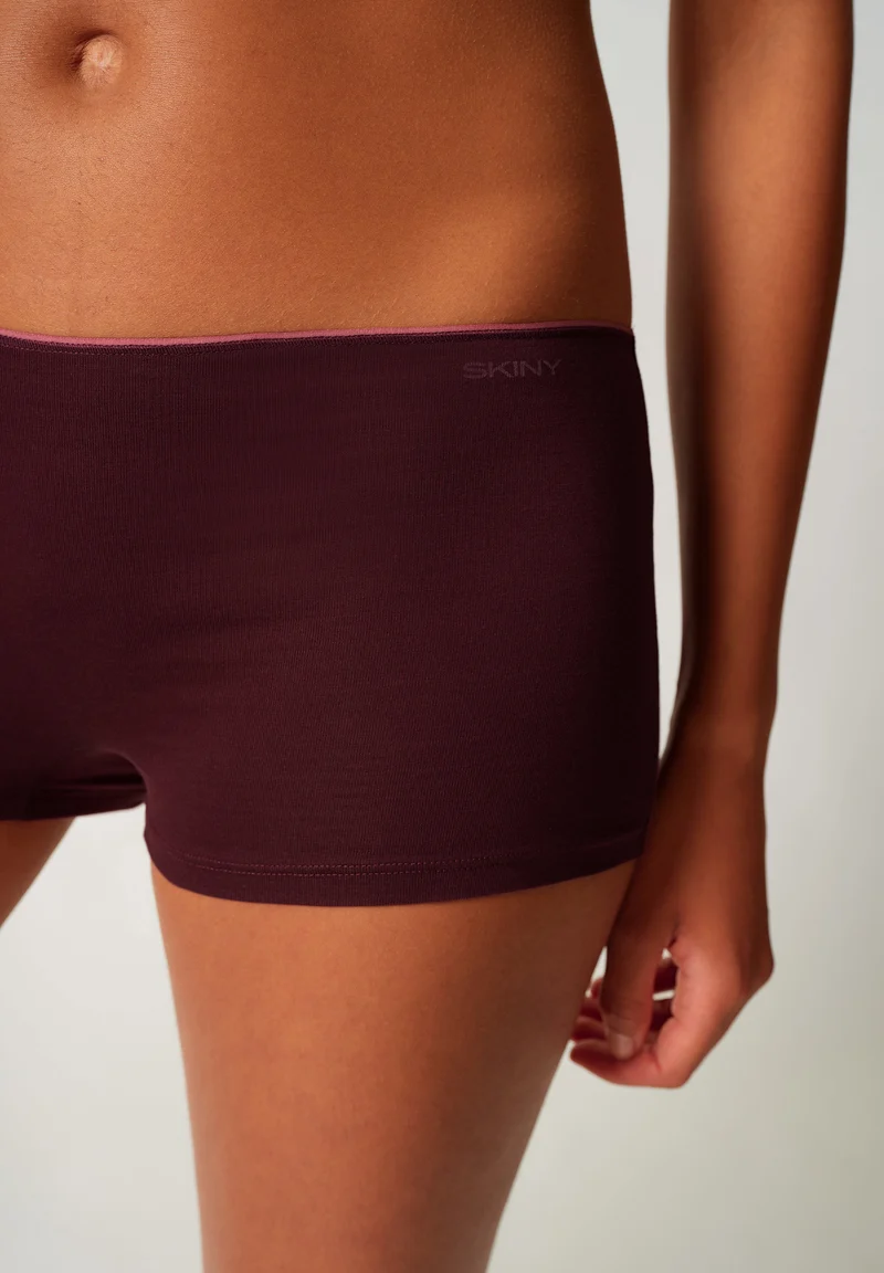 SKINY ADVANTAGE Cotton Stretch Boyleg shorts 2 pack | rosewine selection 087081-08A139