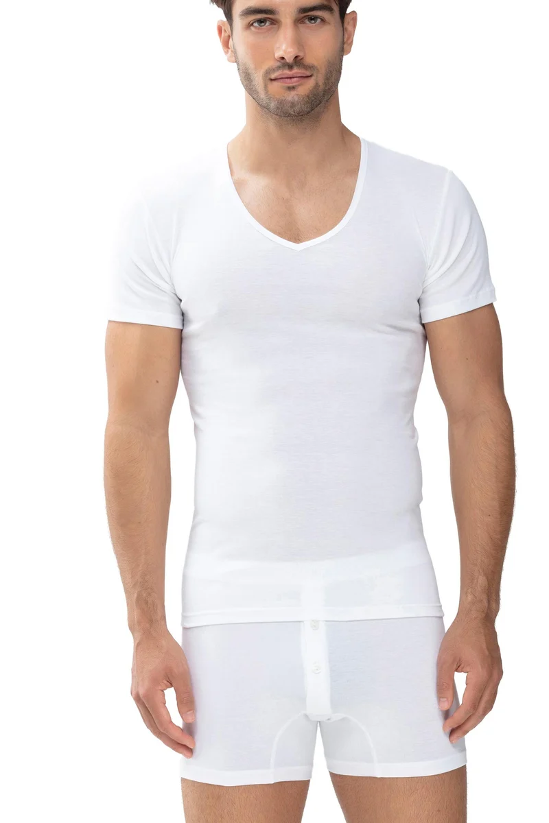 T-Shirt, V-Ausschnitt, CASUAL COTTON