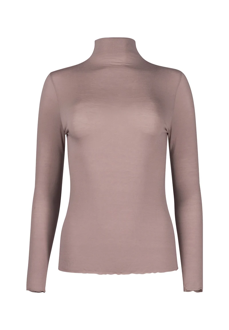 CashmereDeluxe Turtle-Neck Shirt | plum truffle 087827-08A359