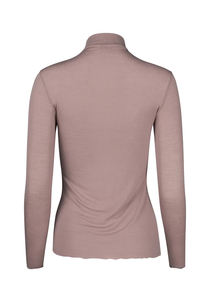CashmereDeluxe Turtle-Neck Shirt | plum truffle 087827-08A359
