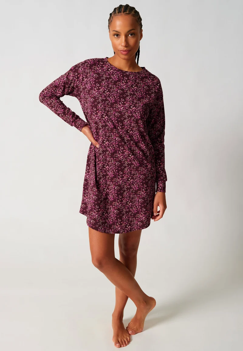 Night In Mix & Match Sleepshirt long sleeve | wild leaves 080773-08A170