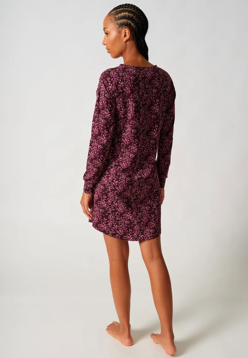 Night In Mix & Match Sleepshirt long sleeve | wild leaves 080773-08A170