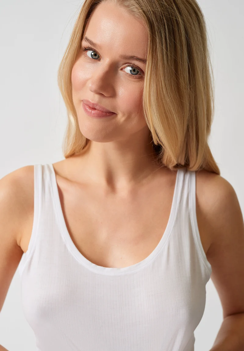 Sheer Modal Tank top | white 087653-080500