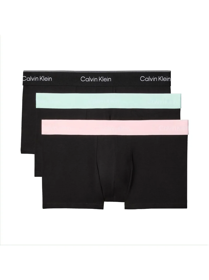 3 Pack Low Rise Trunks - Icon Cotton Stretch