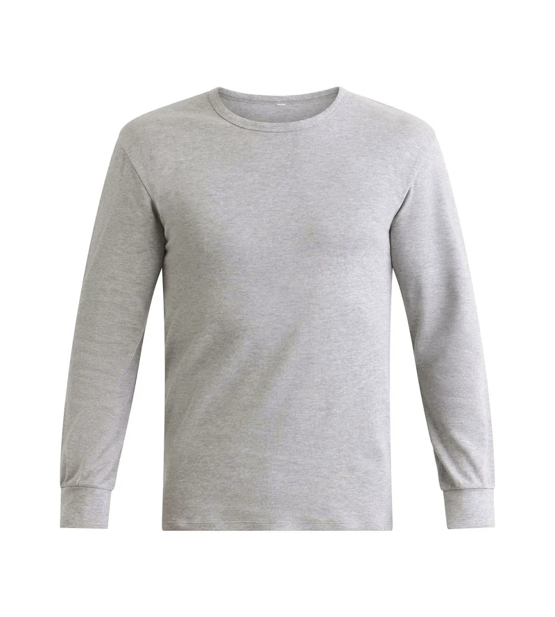 T-Shirt für Männer aus Baumwolle grau meliert Dim Thermal