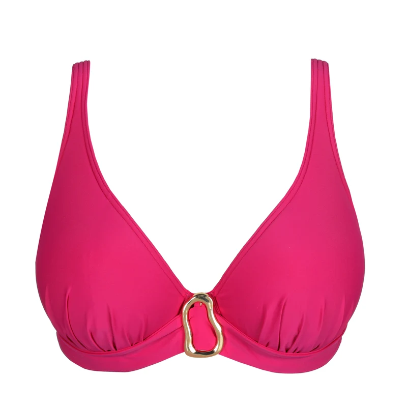 UVITA Deep Magenta Unterlegtes Bikini-Top tief.