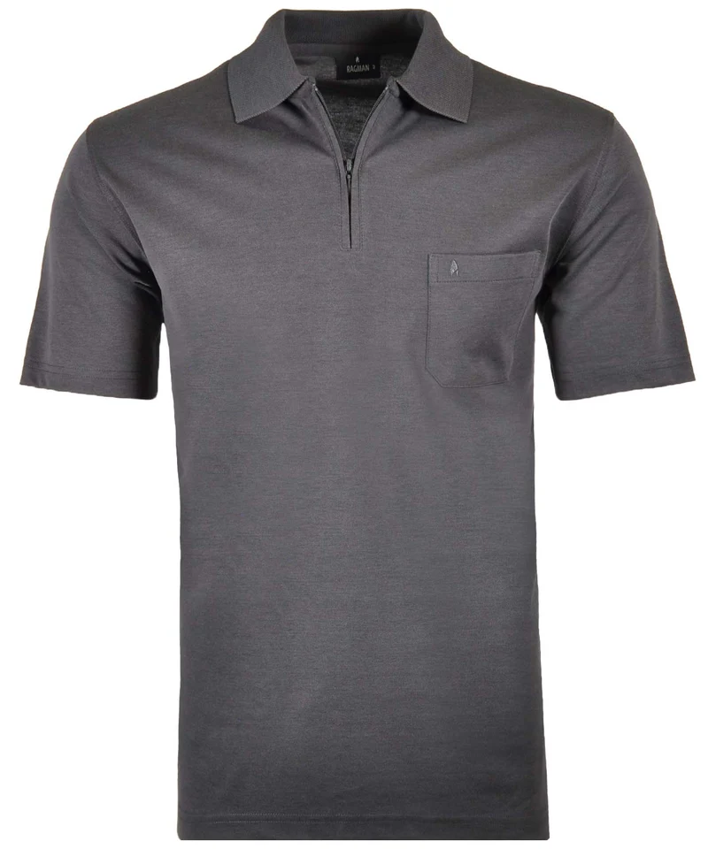Softknit-Poloshirt mit Zip