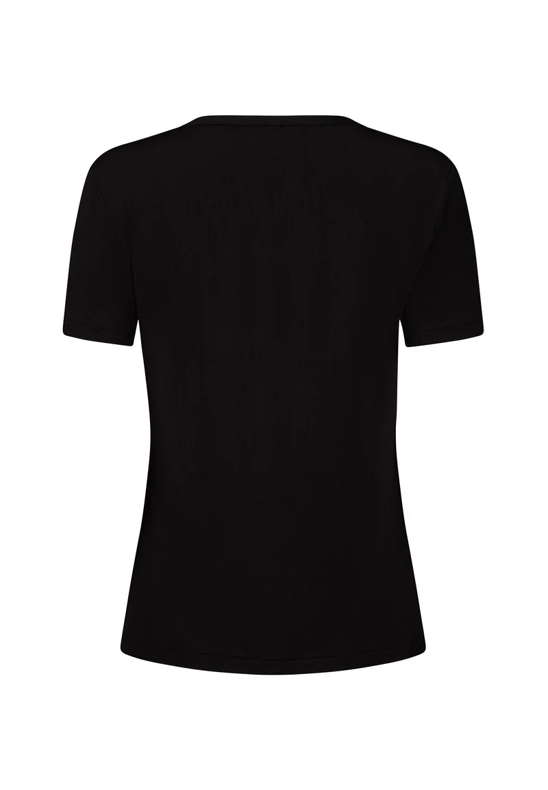 Sheer Modal Shirt short sleeve | black 087652-087665