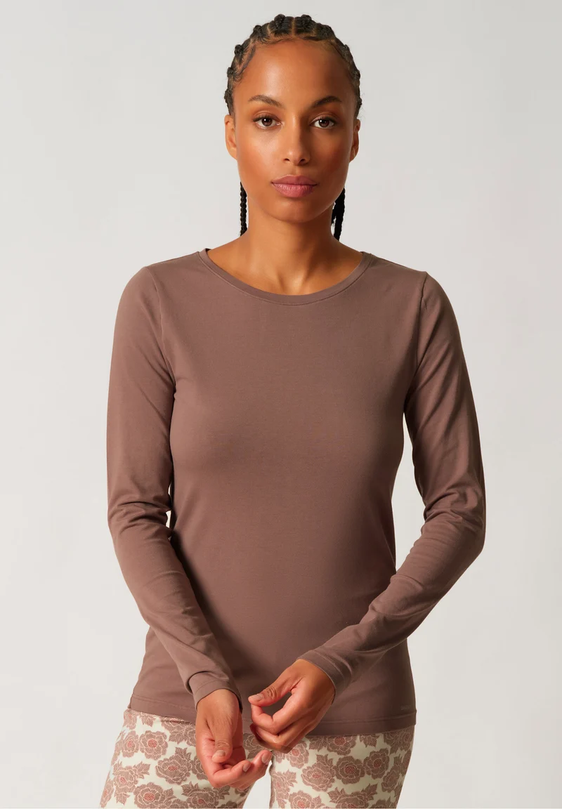 Night In Skiny 02 Shirt long sleeve | deep taupe 087592-08A126