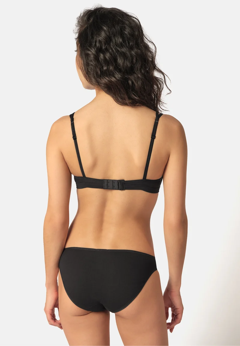 SKINY ADVANTAGE Cotton Stretch Padded triangle bra | black 087102-087665