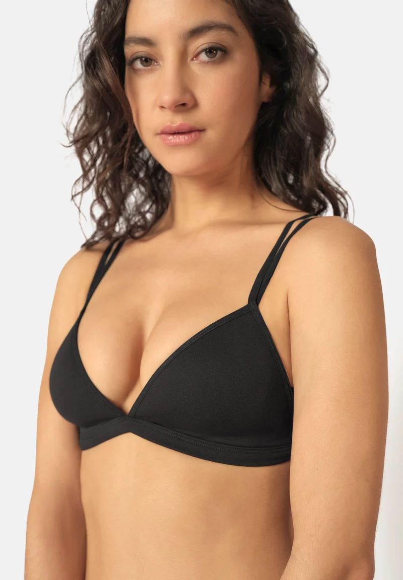 SKINY ADVANTAGE Cotton Stretch Padded triangle bra | black 087102-087665