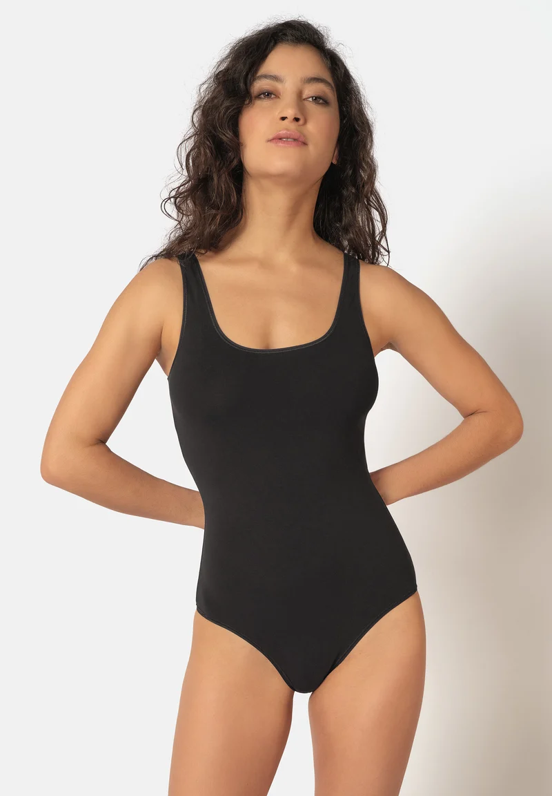 SKINY ADVANTAGE Cotton Stretch Body sleeve less | black 087101-087665