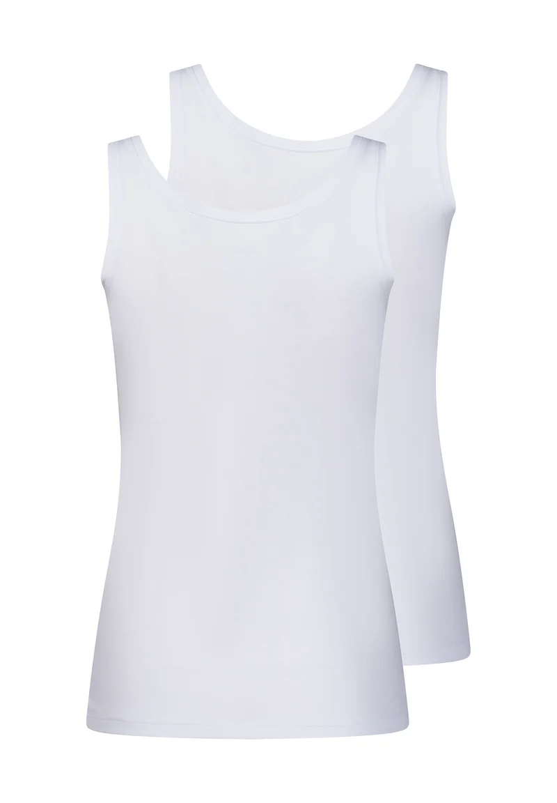 SKINY ADVANTAGE Cotton Stretch Tank top 2 pack | white 087098-080500