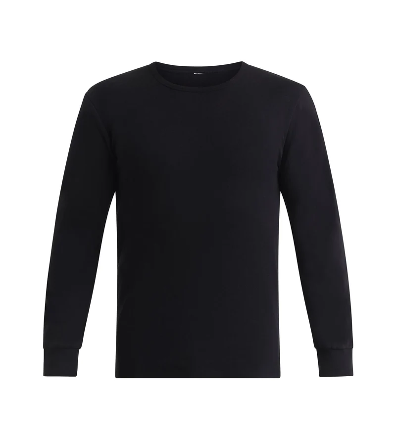Schwarzes Herren-T-Shirt aus Baumwolle Dim Thermal