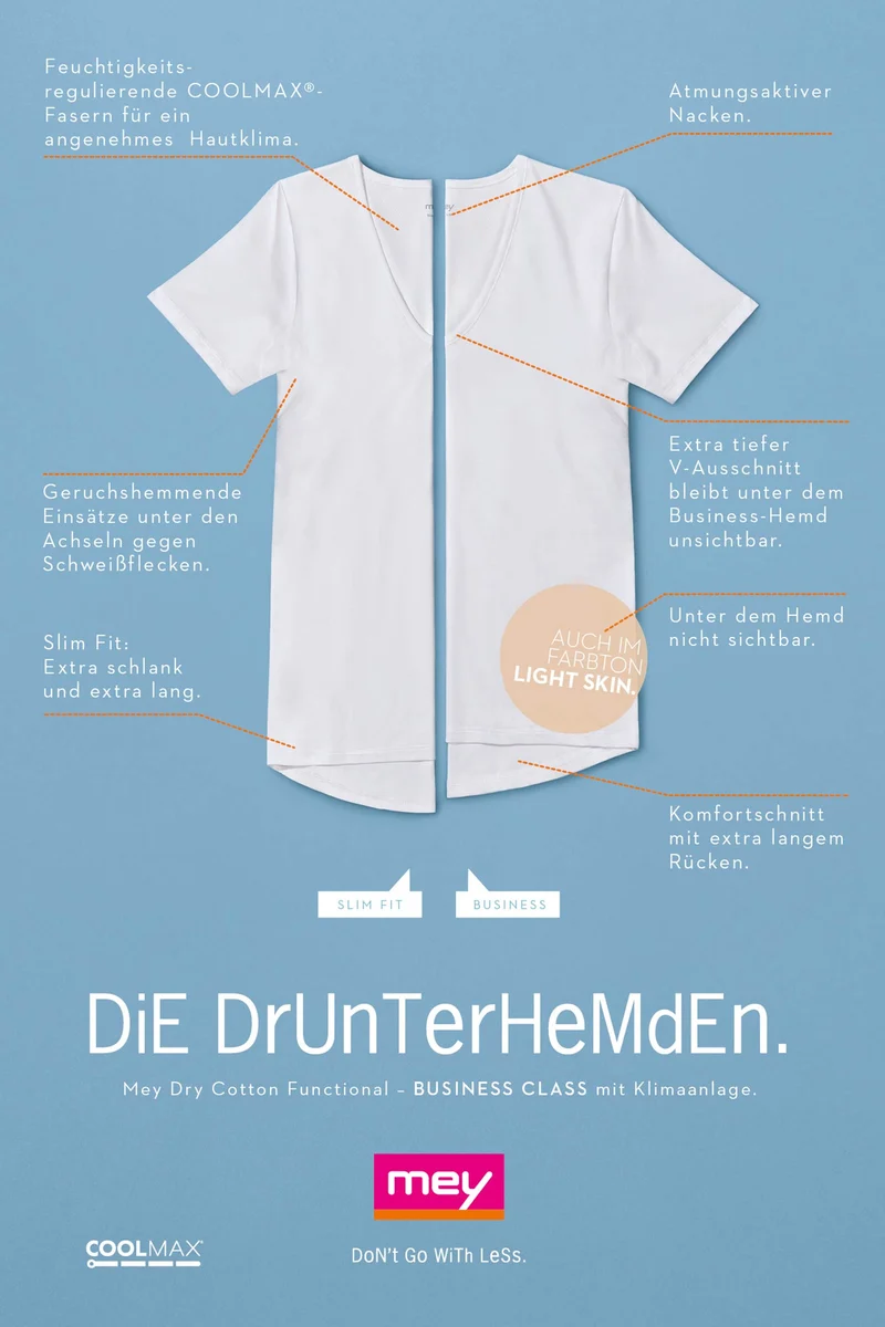 Das Drunterhemd - V-Neck Business Shirt Slim Fit, DRY COTTON FUNCTIONAL