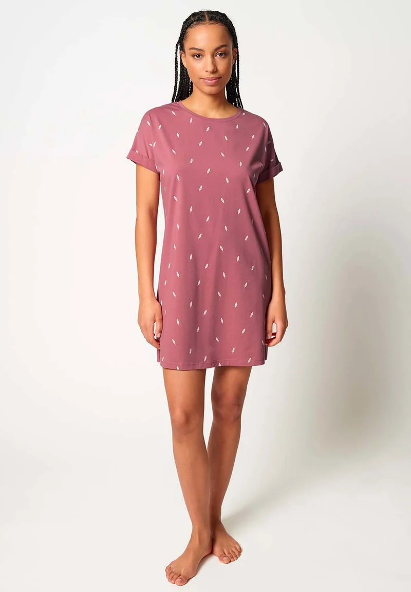 Night In Skiny 01 Sleepshirt short sleeve | decorose feathers 086951-08S934