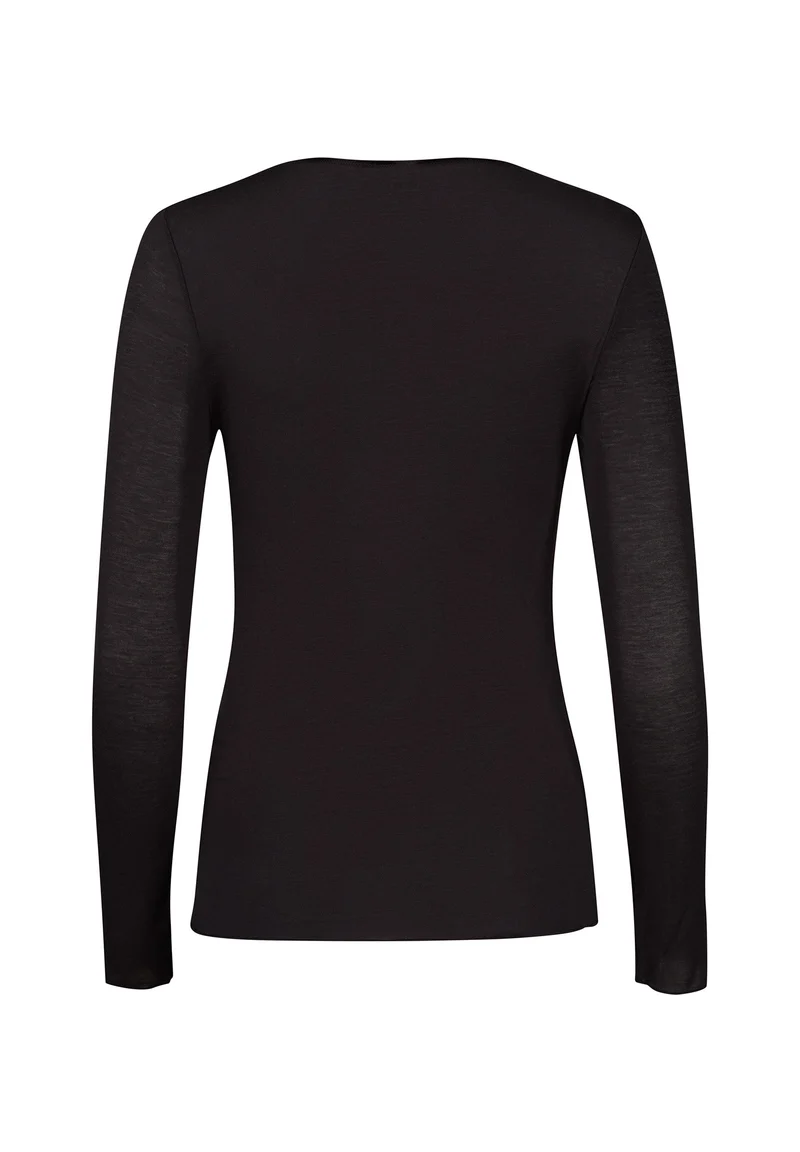 CashmereDeluxe Shirt long sleeve | black 087731-087665