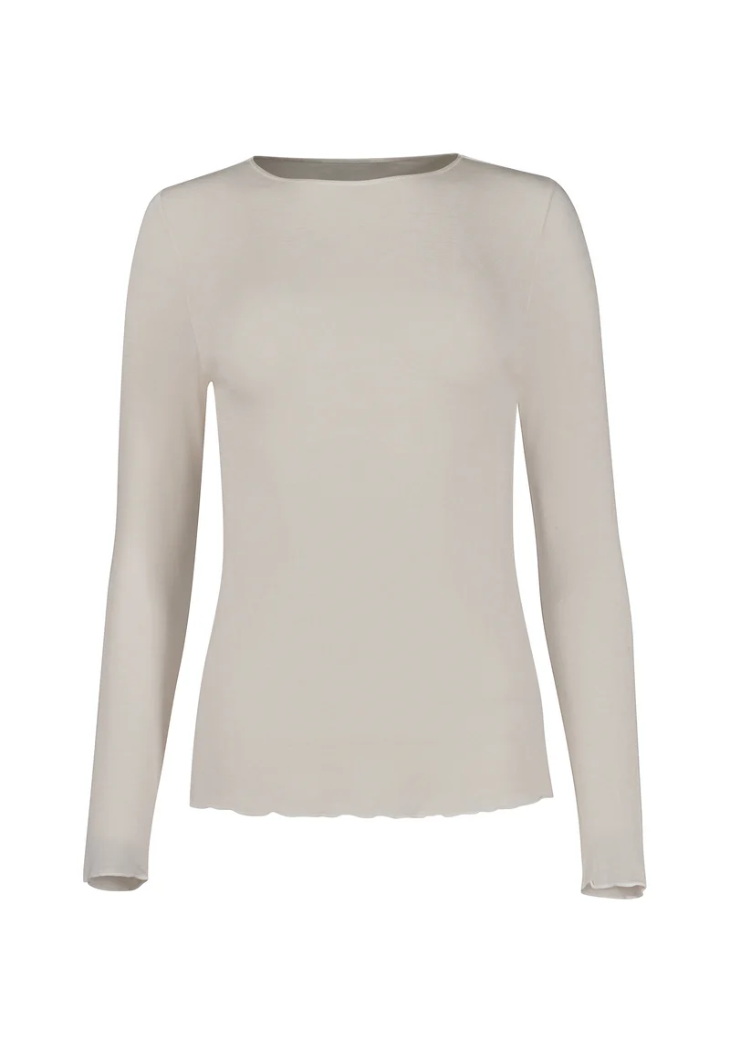 CashmereDeluxe Shirt long sleeve | ivory 087731-087608