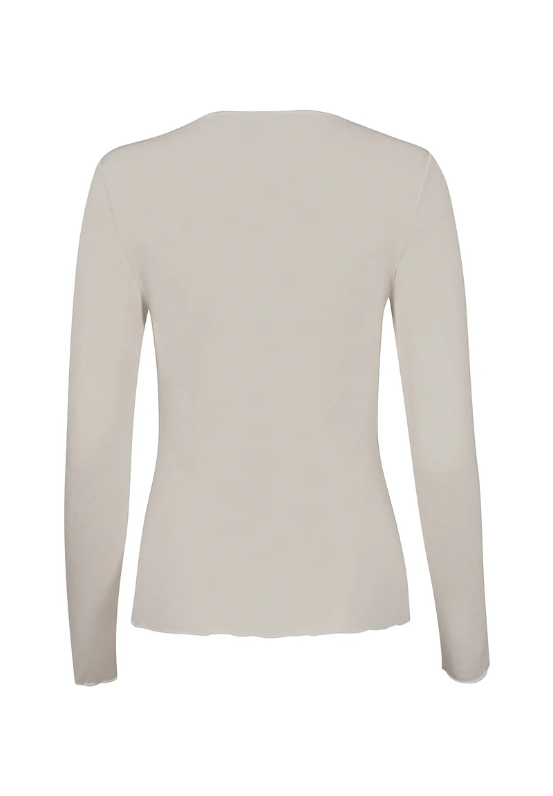 CashmereDeluxe Shirt long sleeve | ivory 087731-087608