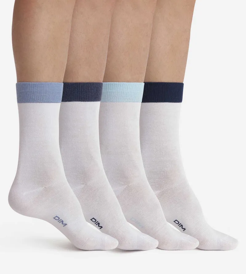 4 Paar Herrensocken Weiß EcoDim Mode