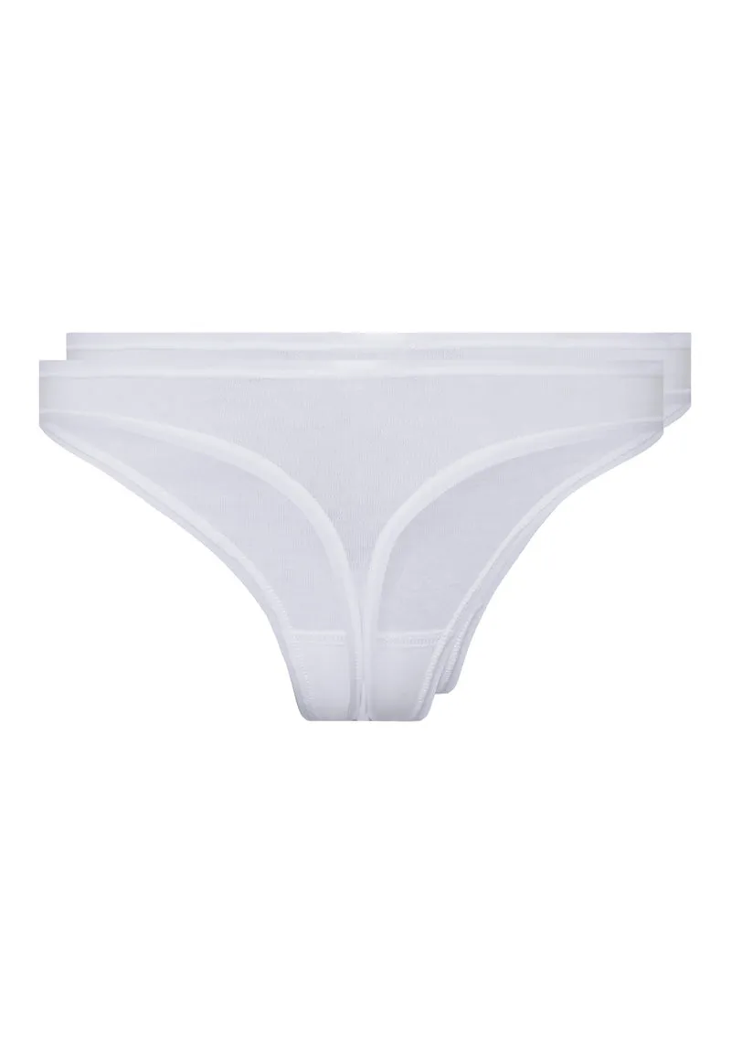 SKINY ADVANTAGE Cotton Stretch Thong 2 pack | white 087087-080500