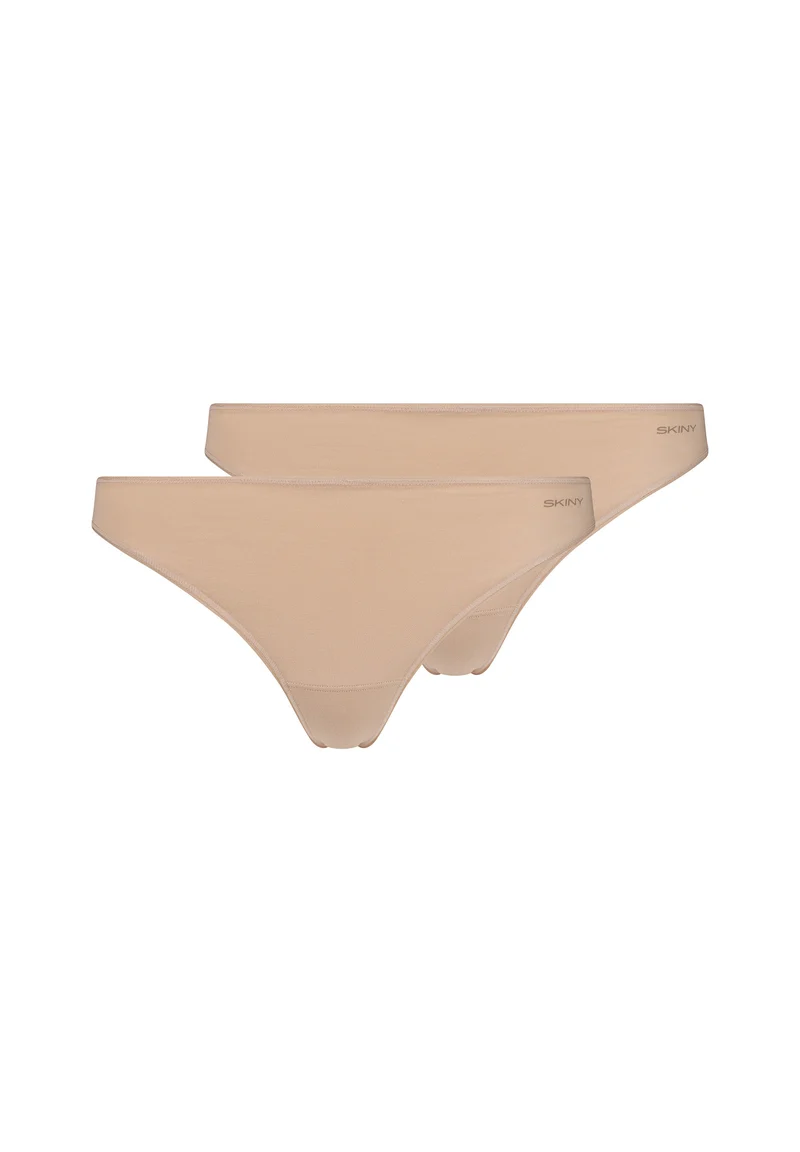 SKINY ADVANTAGE Cotton Stretch Thong 2 pack | beige 087087-082409