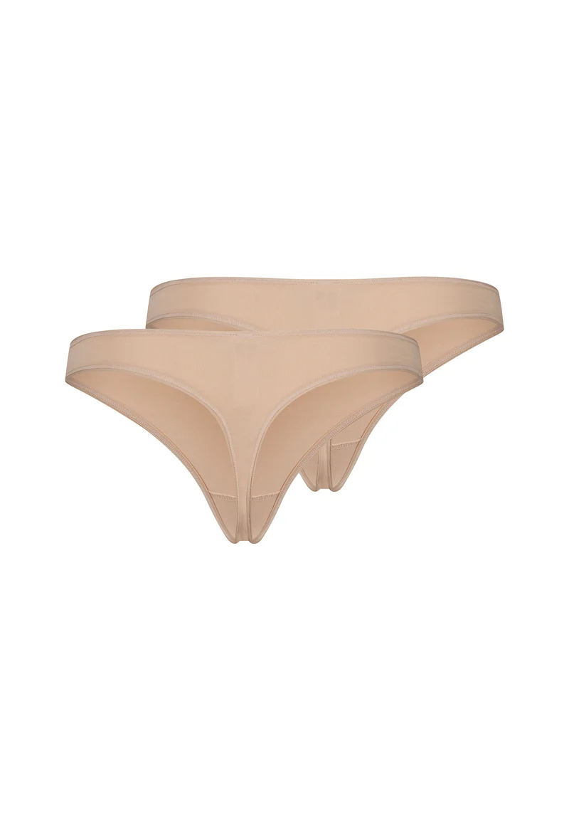SKINY ADVANTAGE Cotton Stretch Thong 2 pack | beige 087087-082409