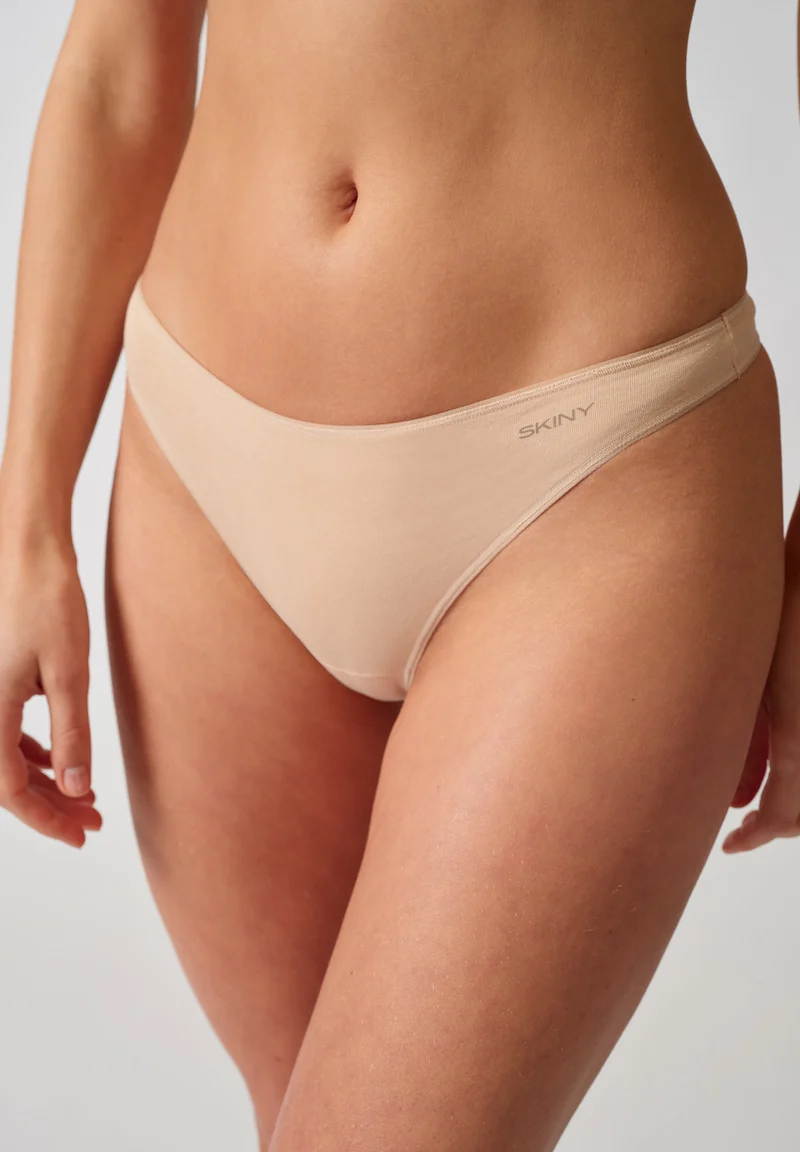 SKINY ADVANTAGE Cotton Stretch Thong 2 pack | beige 087087-082409