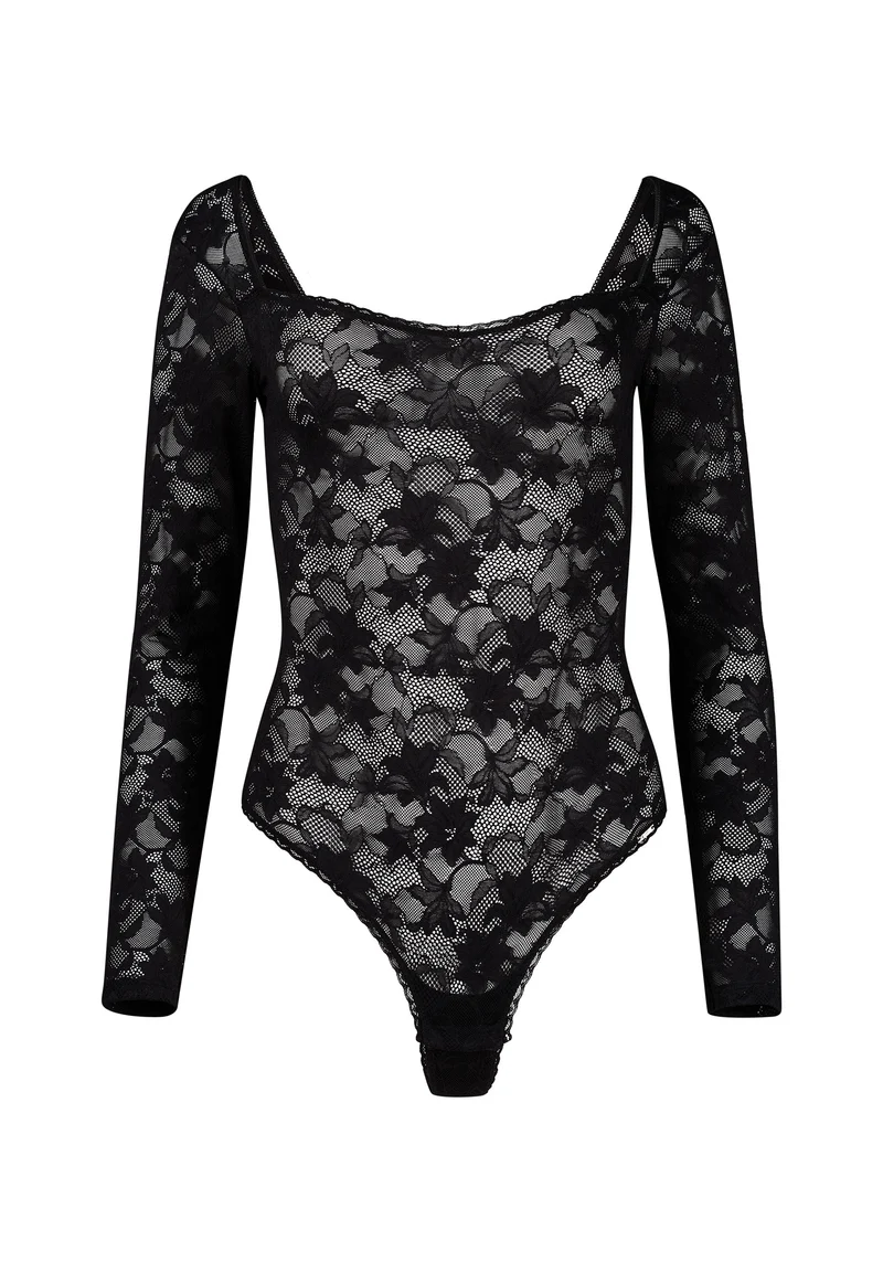 Stretchlace Body long sleeve | black 087441-087665