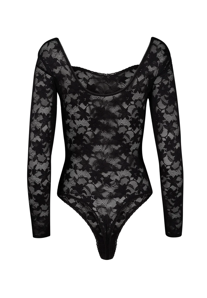 Stretchlace Body long sleeve | black 087441-087665