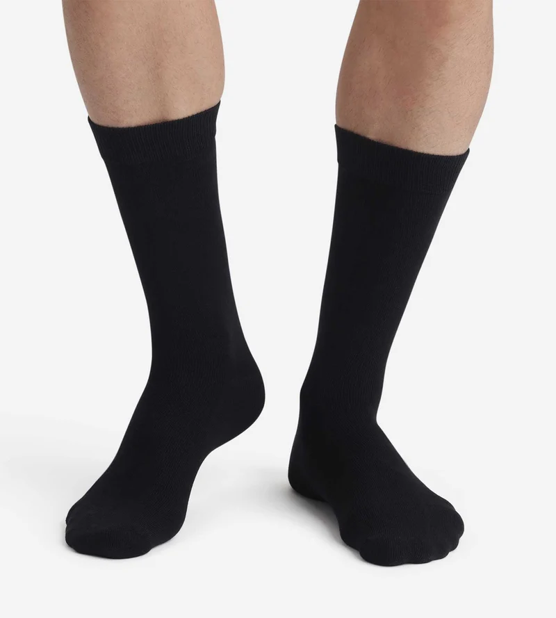 2-Paar-Set schwarze Herren-Socken Thermo
