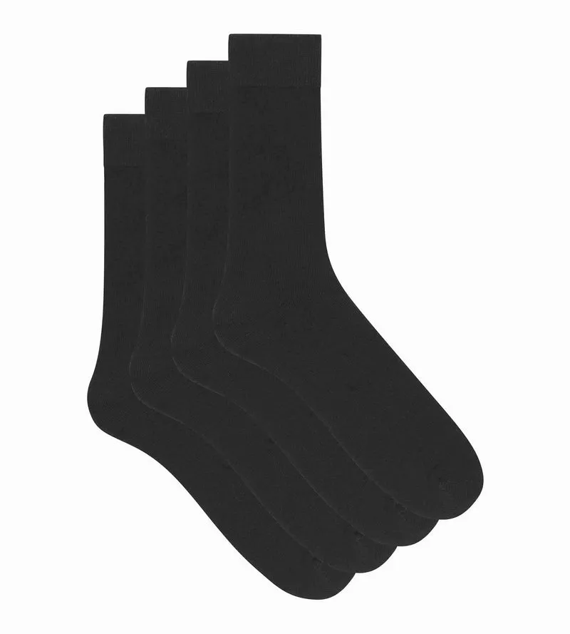 2-Paar-Set schwarze Herren-Socken Thermo